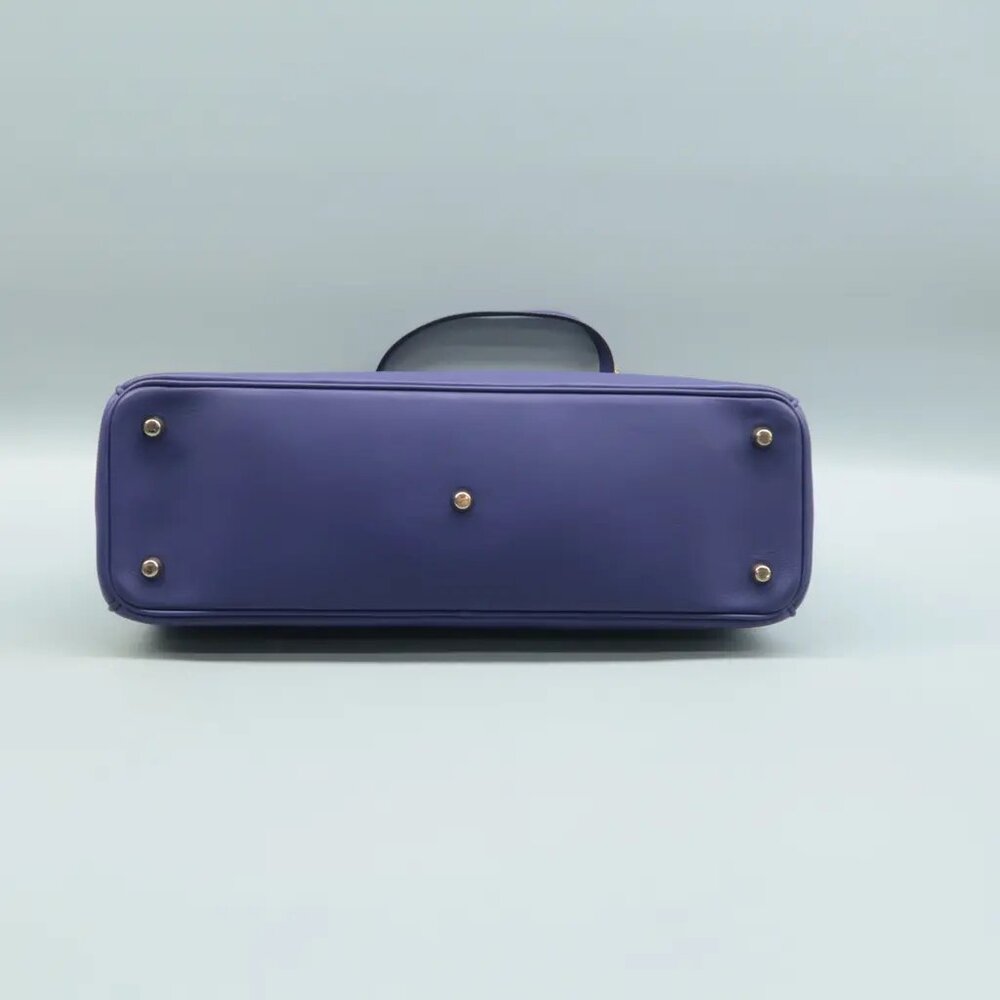 100% Authentic Dior Diorissimo Purple W/P Leather Satchel - Picture 5 of 12